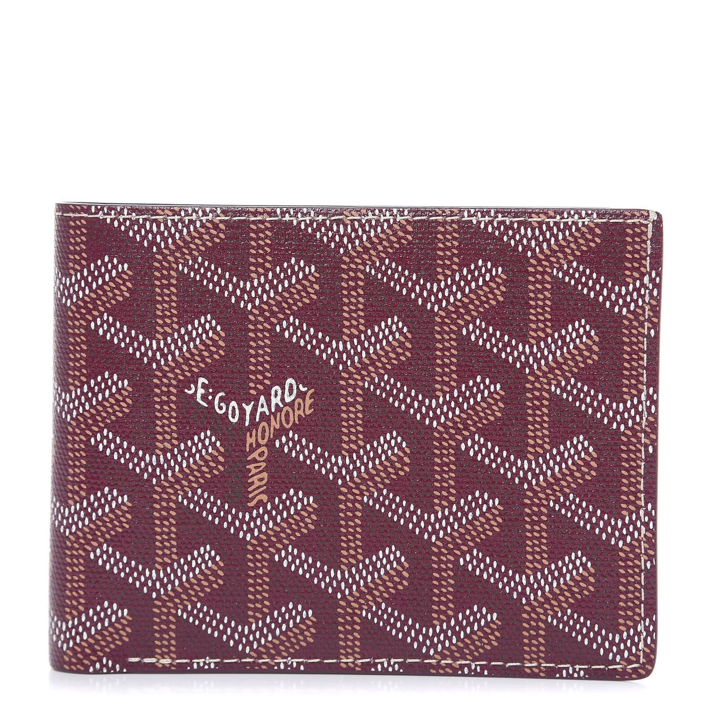 Goyardine Bi-Fold Victoire PM Wallet Burgundy