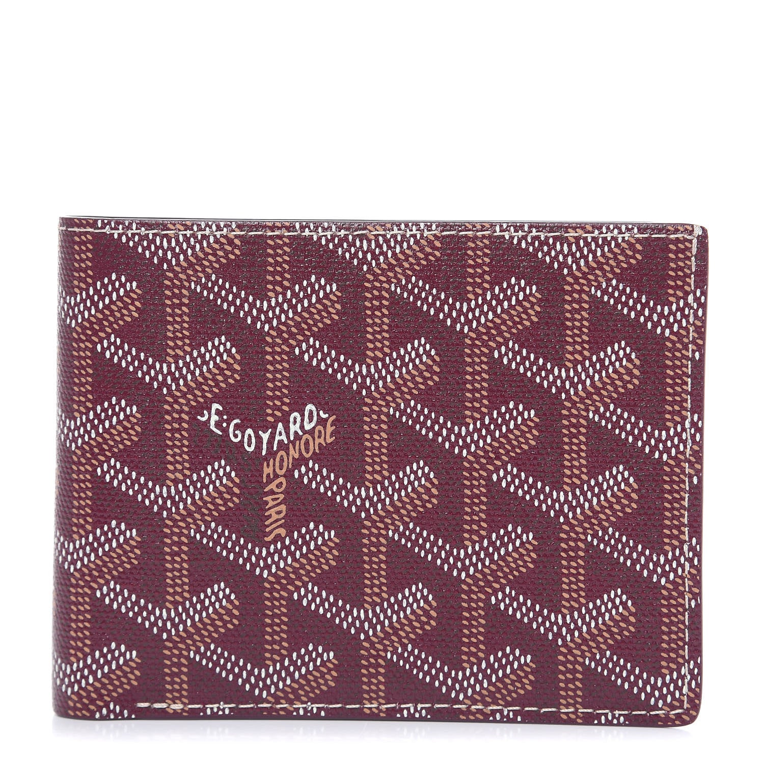 Goyard Goyardine Bi-Fold Victoire PM Wallet Burgundy 1 of 6