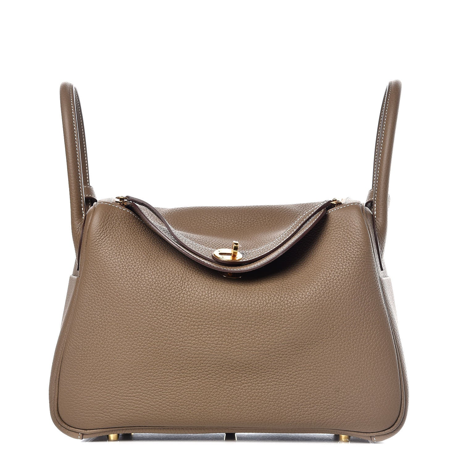 Hermes Taurillon Clemence Lindy 30 Etoupe 1 of 10