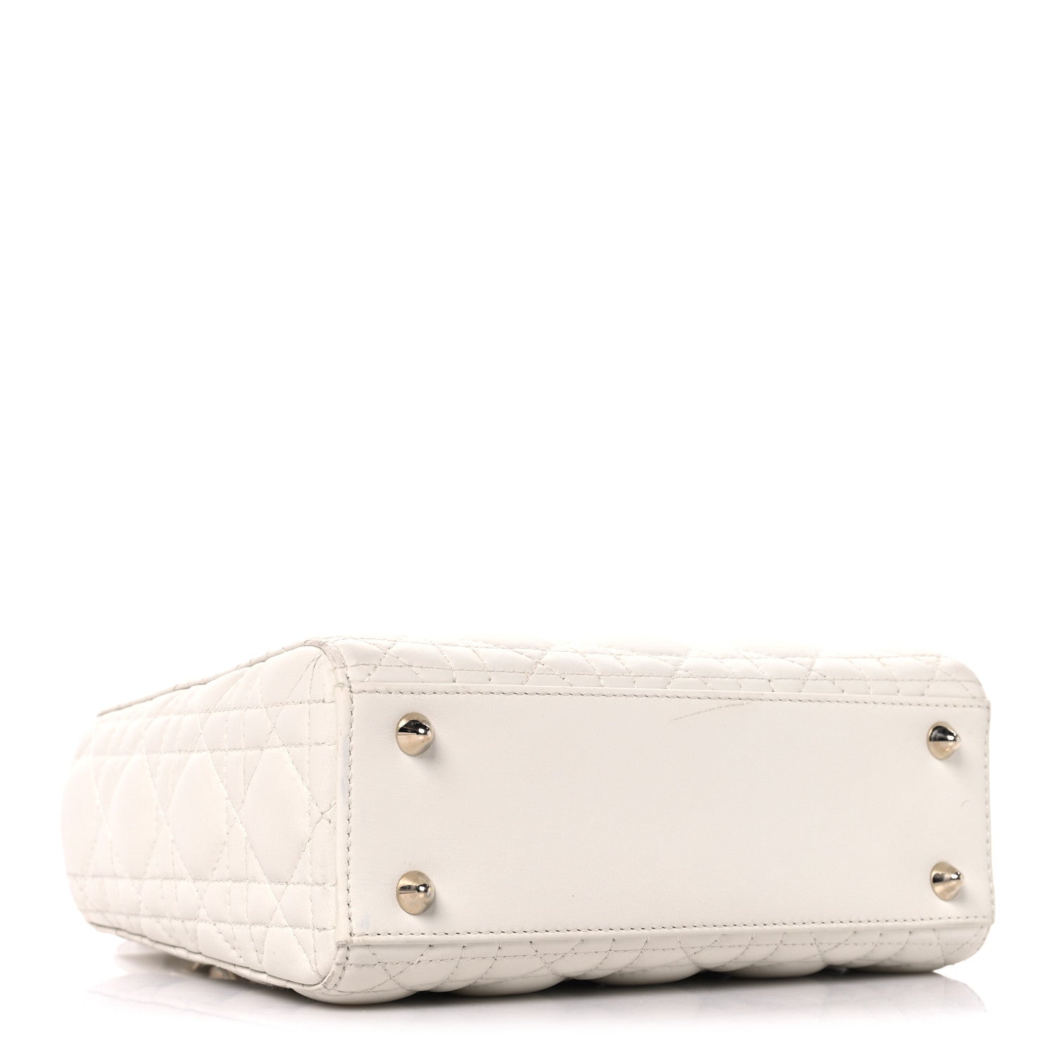 Christian Dior Lambskin Cannage Small My ABCDior Lady Dior White 4 of 14