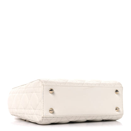 Christian Dior Lambskin Cannage Small My ABCDior Lady Dior White 4 of 14