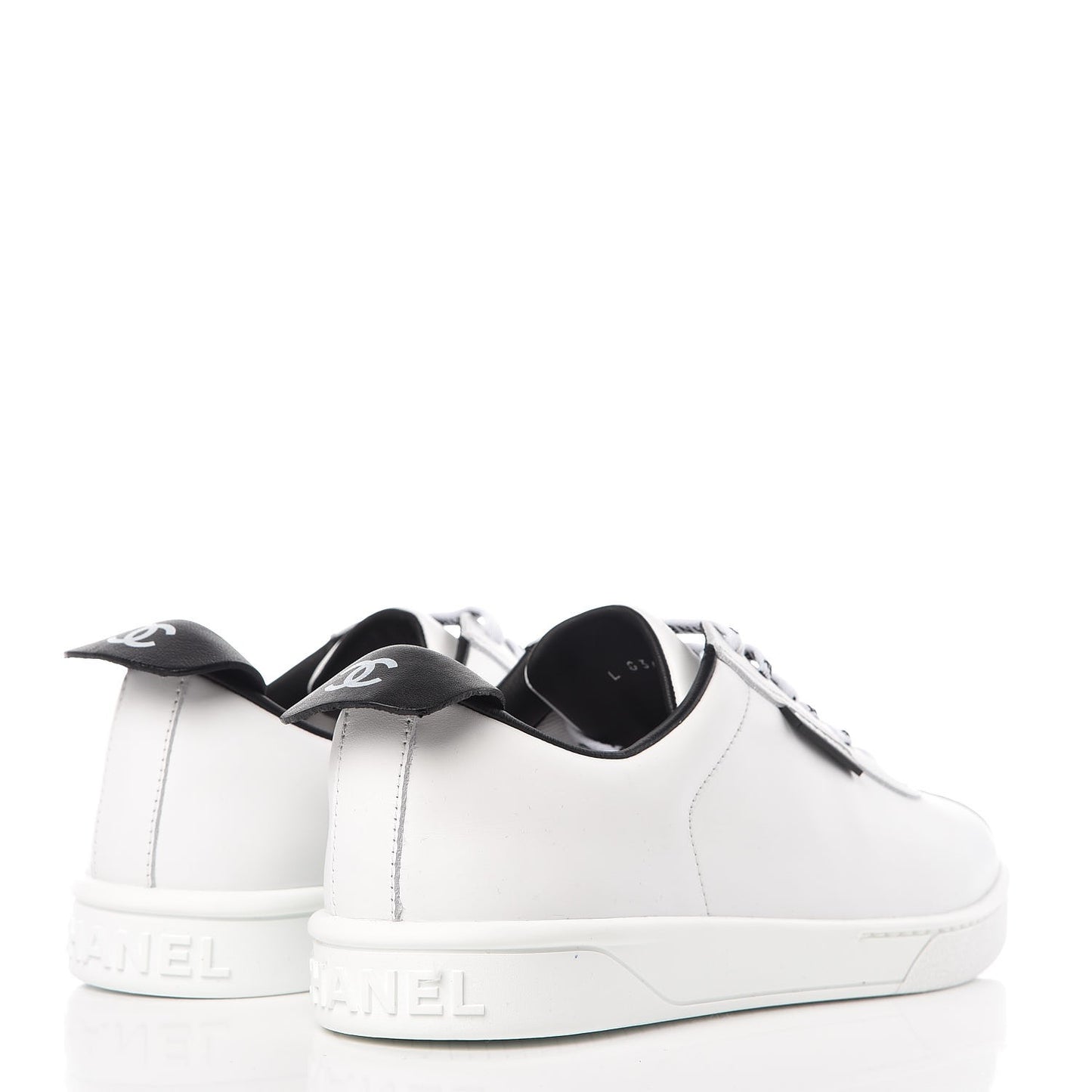Calfskin CC Sneakers 39 White