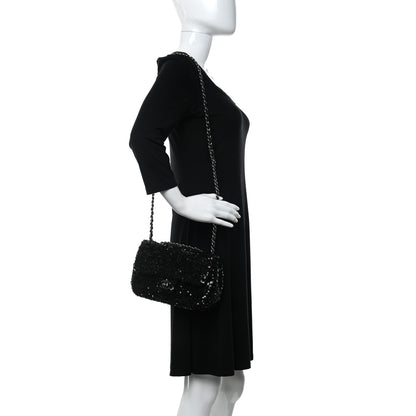 Chanel Sequin Medium Single Flap Multicolor Black 2 of 10