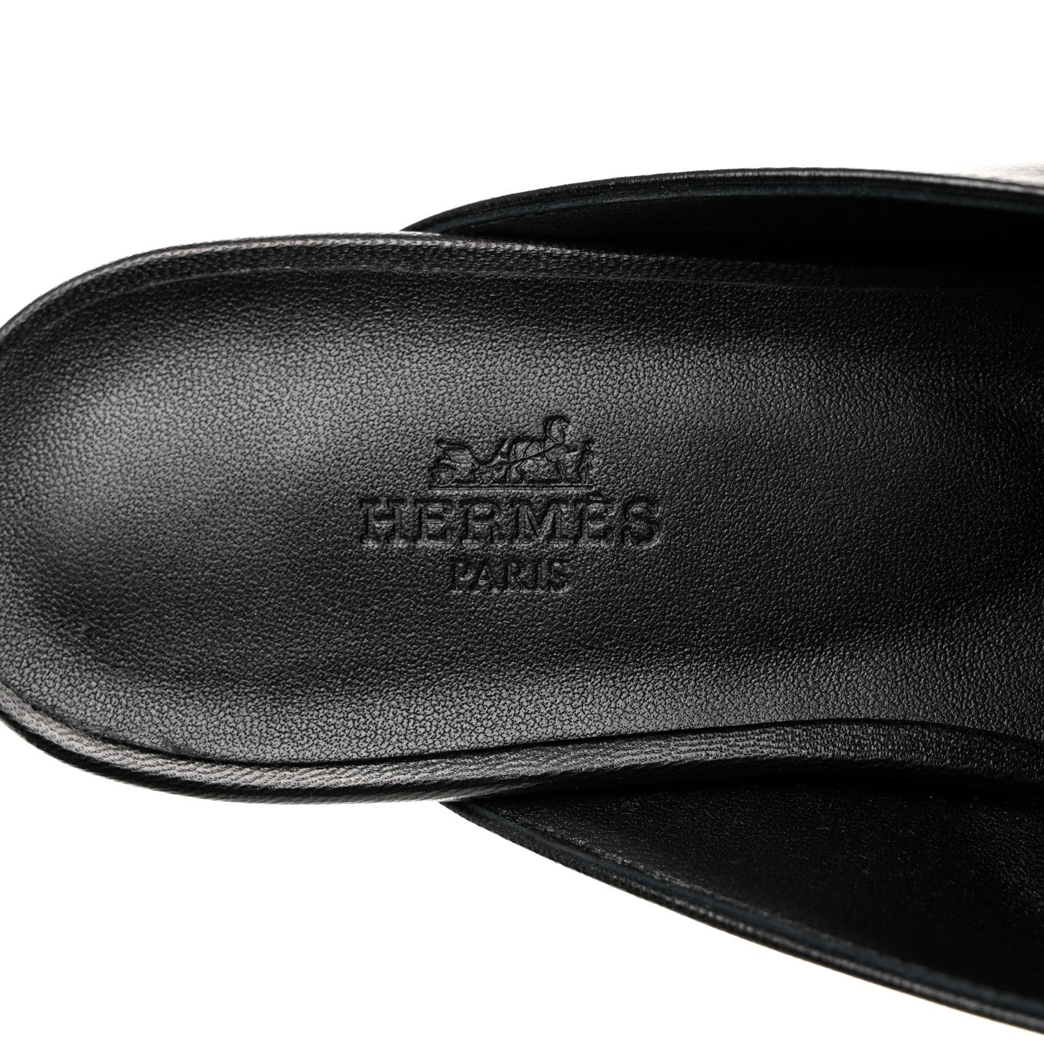 Hermes Goatskin Oz Mules 39 Black 6 of 9