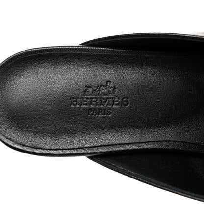 Hermes Goatskin Oz Mules 39 Black 6 of 9