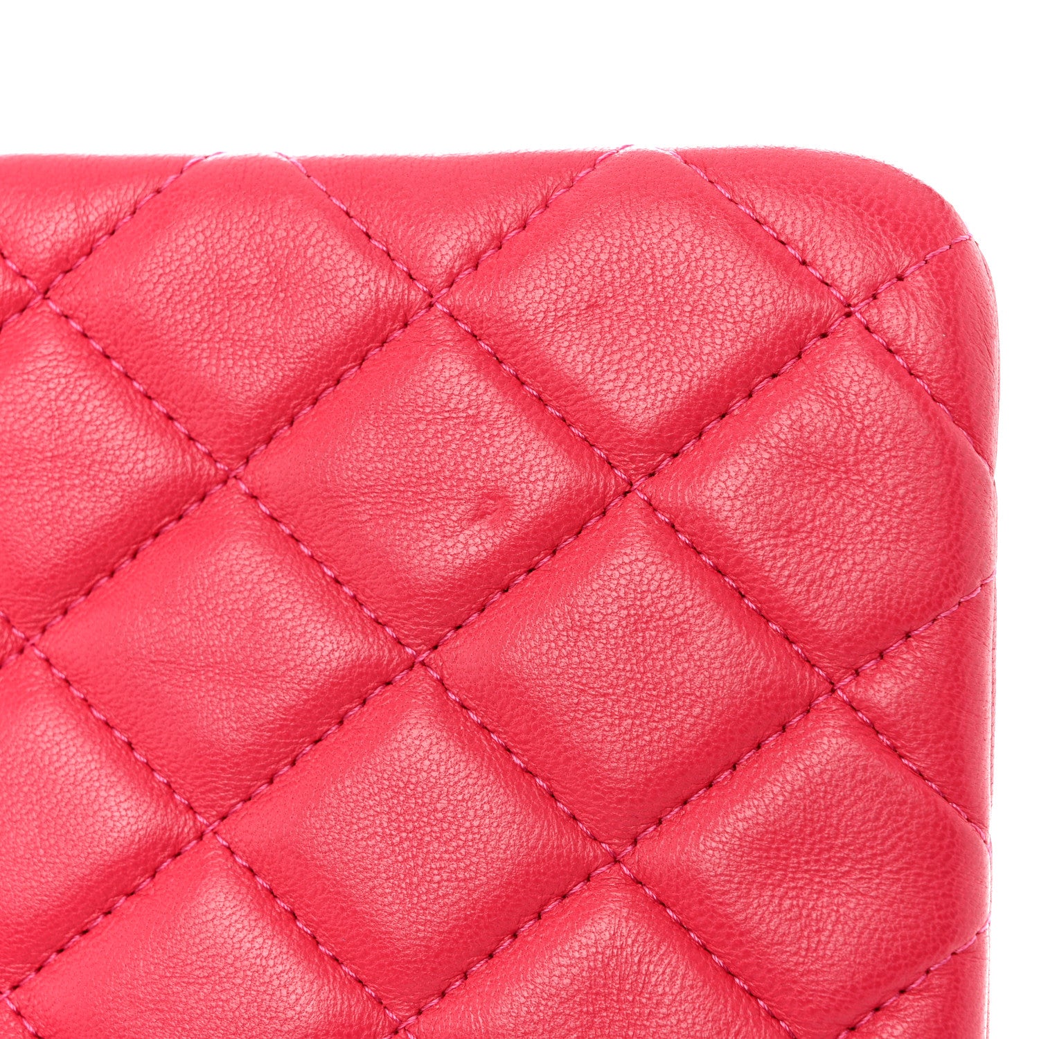 Chanel Lambskin Quilted Medium Cosmetic Case Pink 9 of 10