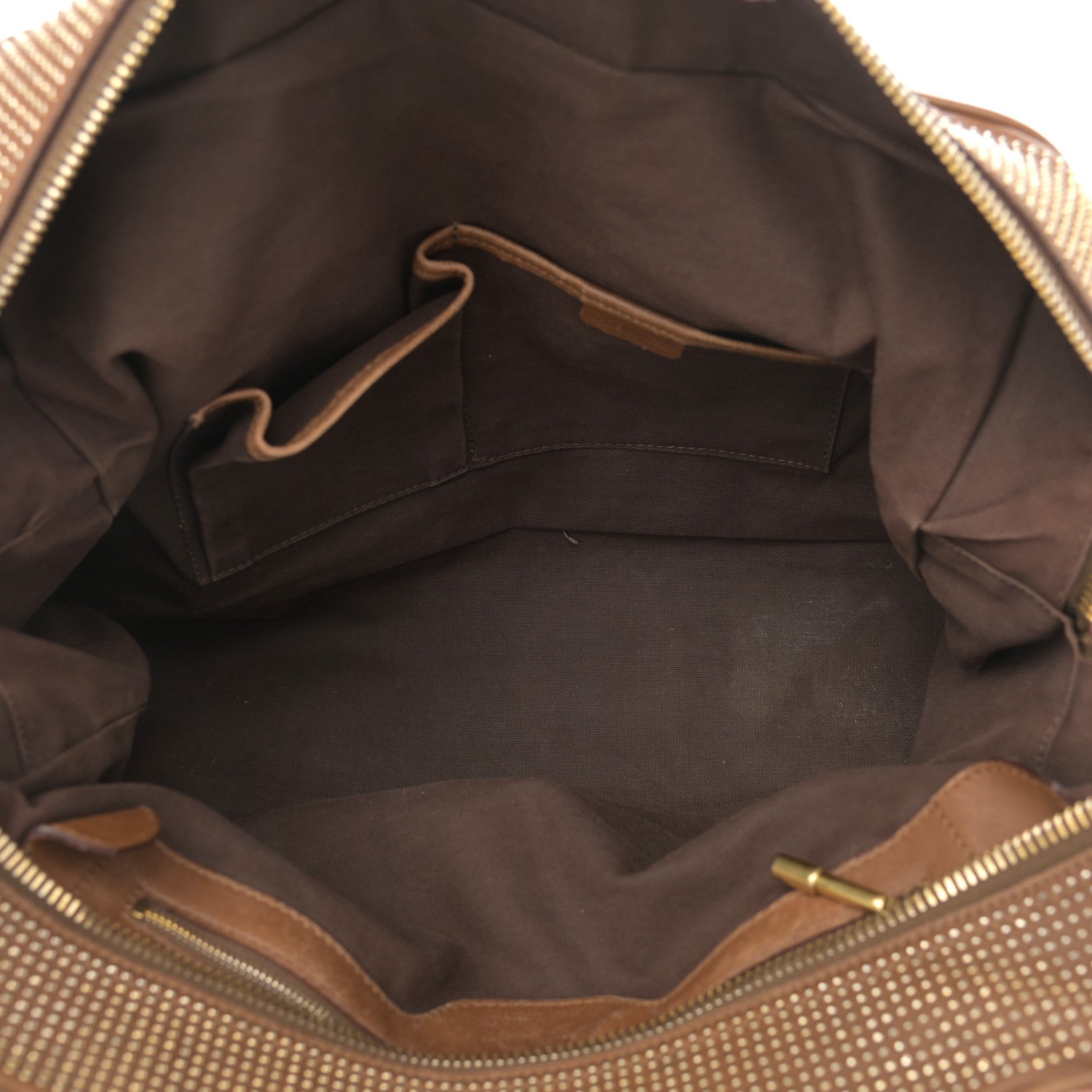 Burberry House Check Studded Knight Satchel Brown 5 of 21