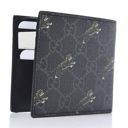 Gucci GG Supreme Monogram Tigers Wallet Black Multicolor 3 of 8