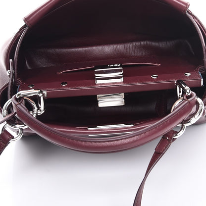 Fendi Nappa Mini Peekaboo Iconic Satchel Bordeaux 6 of 10