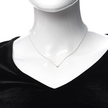 Tiffany Sterling Silver Diamond .03ct Elsa Peretti Diamonds by the Yard Pendant Necklace 2 of 5