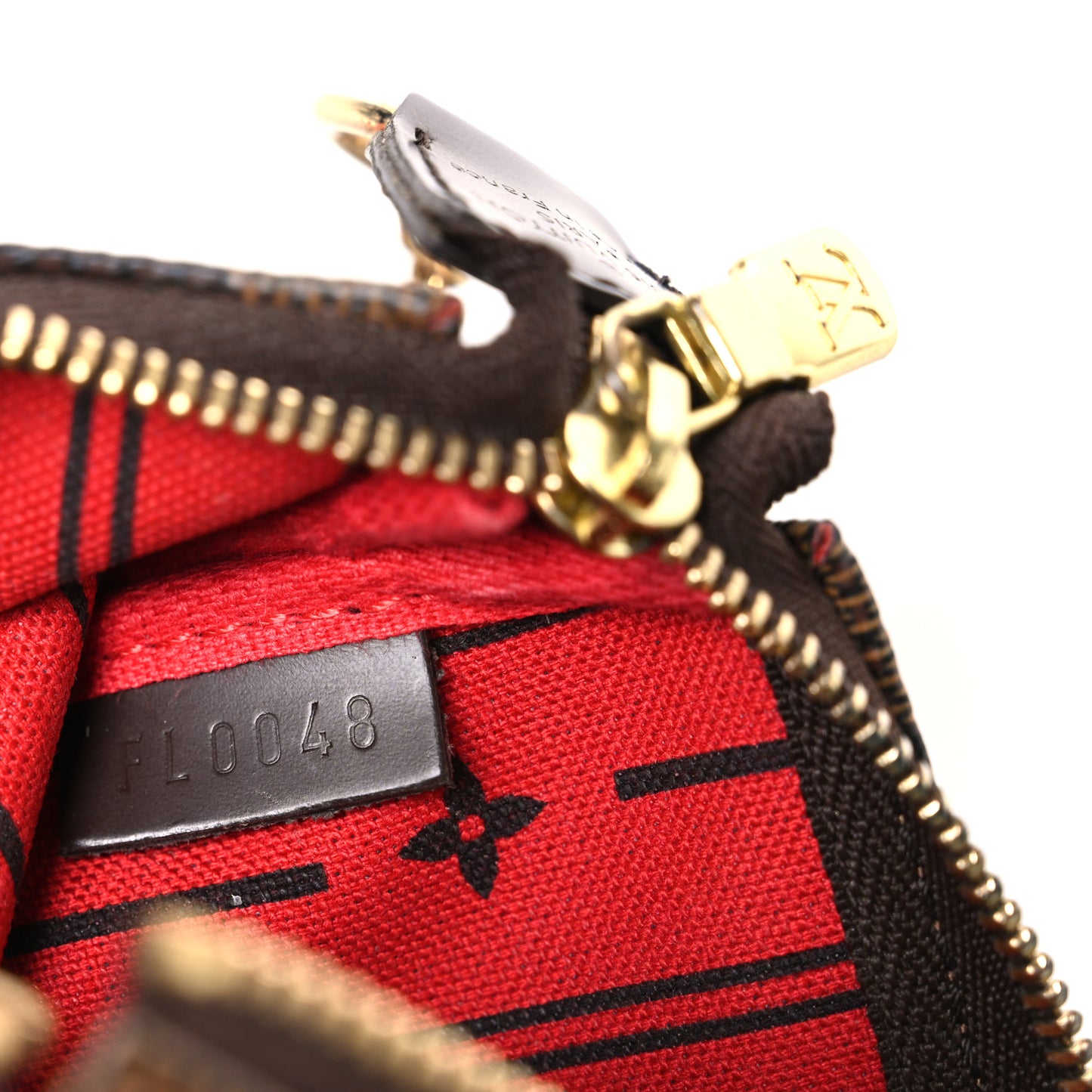 Damier Ebene Complice Trunks and Bags Mini Pochette Accessories Red