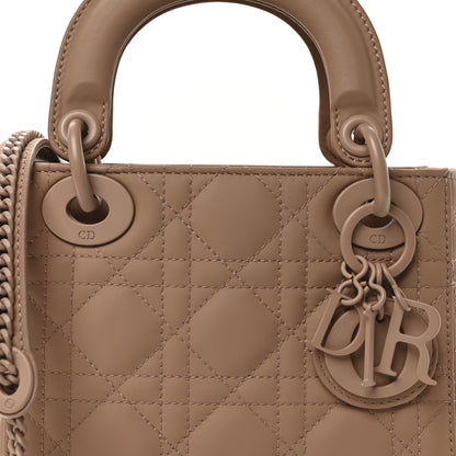 Christian Dior Ultra Matte Calfskin Cannage Mini Lady Dior Light Beige 8 of 11
