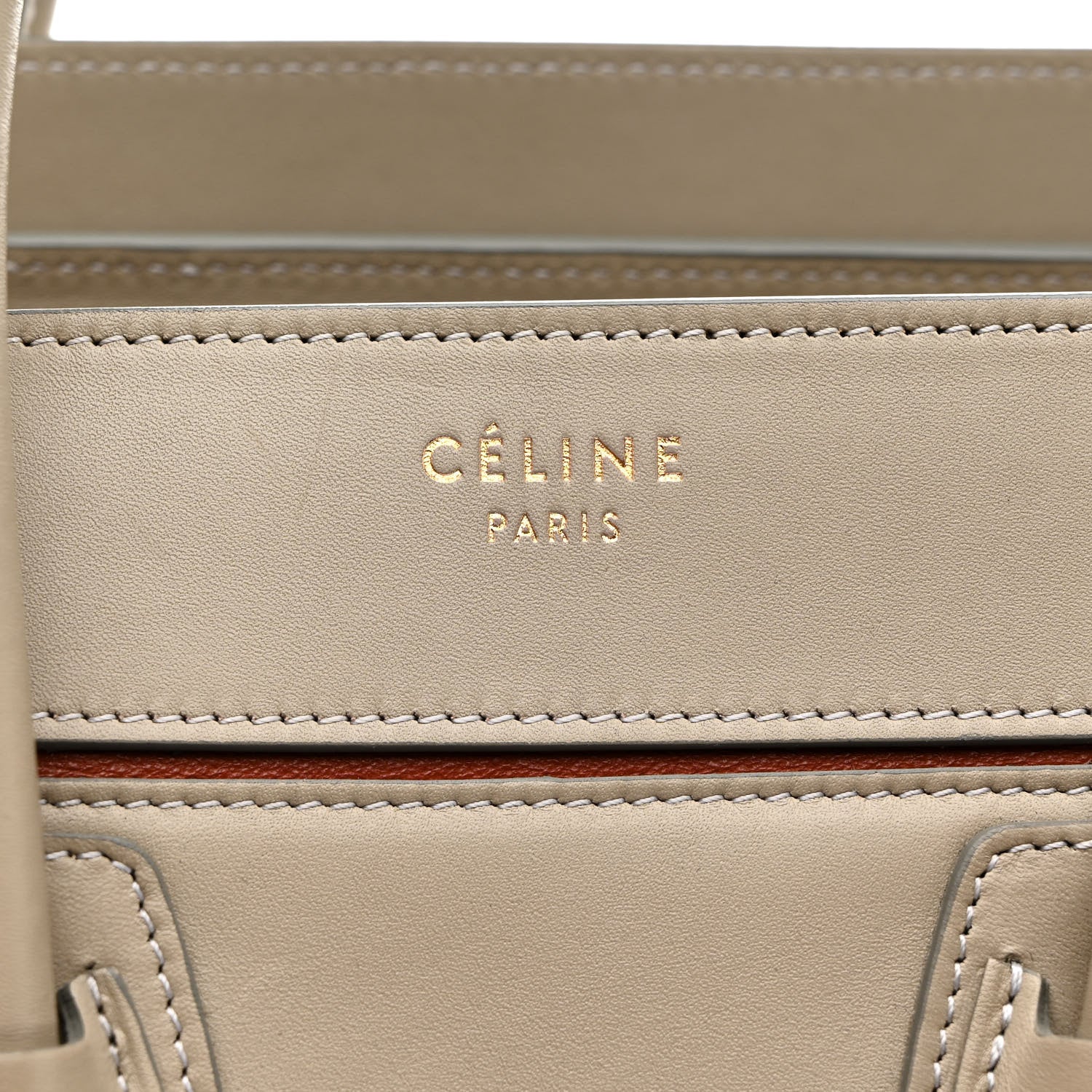 Celine Smooth Calfskin Interstice Micro Luggage Quartz 6 of 10