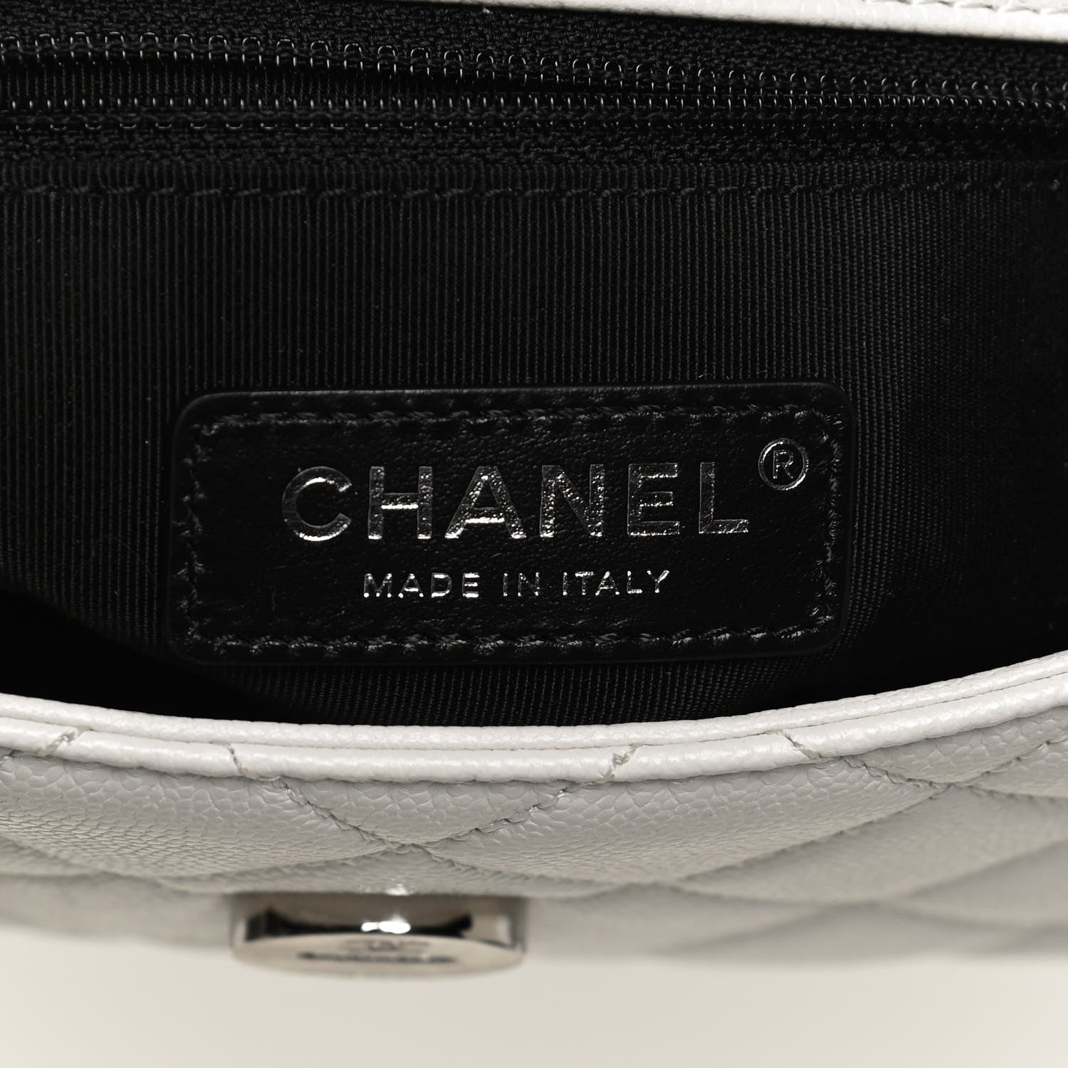 Chanel Caviar Quilted My Everything Small Flap White Black 6 of 10