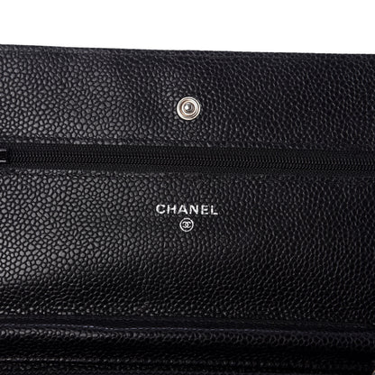 Chanel Caviar Quilted Wallet On Chain WOC Black 6 of 9