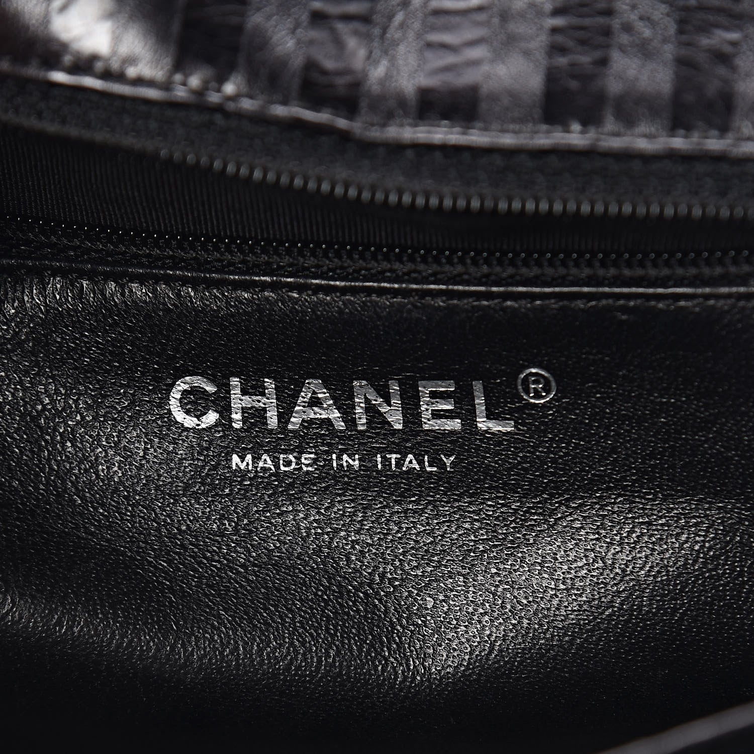 Chanel Metallic Aged Calfskin Striped Accordion Reissue 2.55 Flap Black 6 of 10