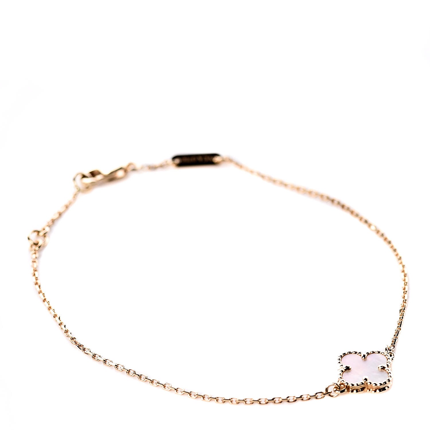 Van Cleef & Arpels 18K Yellow Gold Mother of Pearl Sweet Alhambra Bracelet 1 of 6