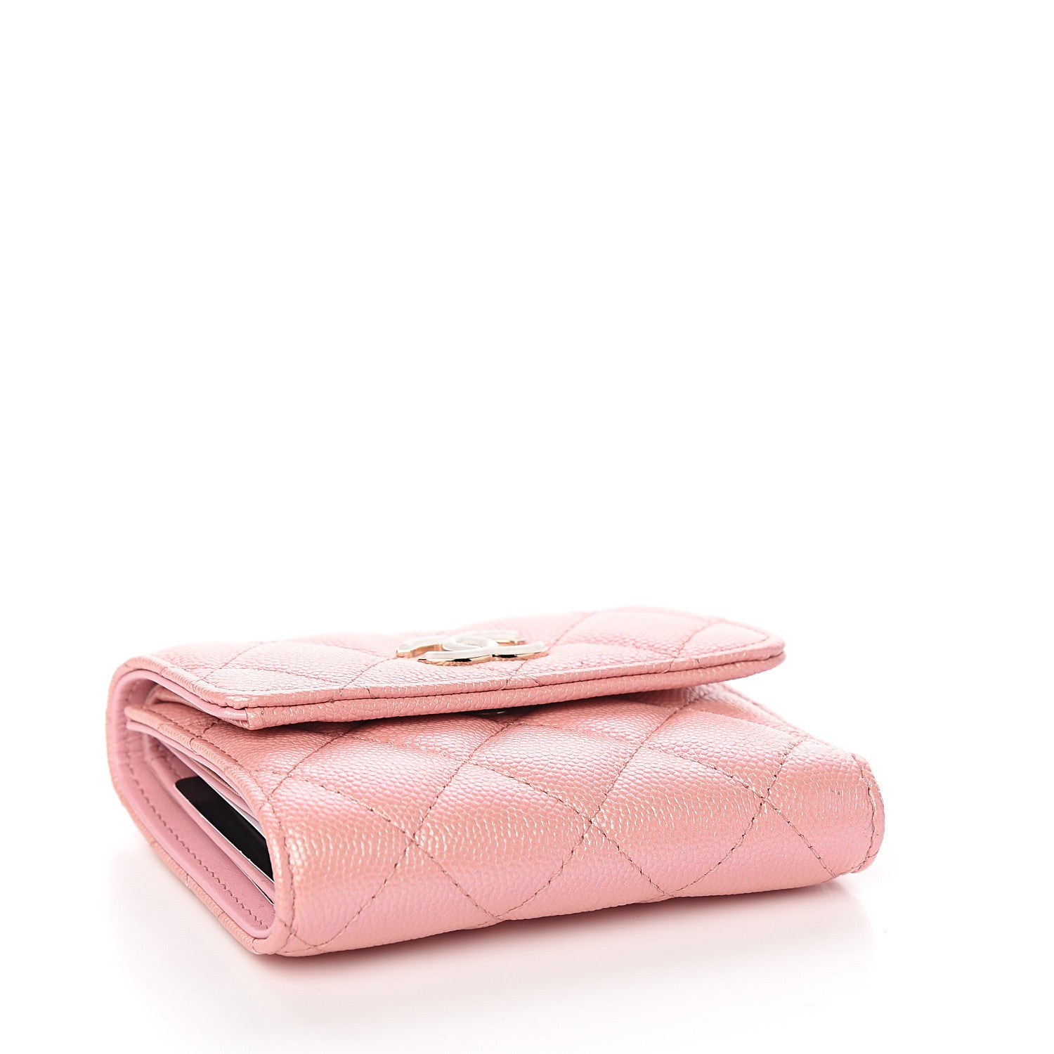 Chanel Iridescent Caviar Quilted Small Flap Wallet Rose Pink 3 of 8