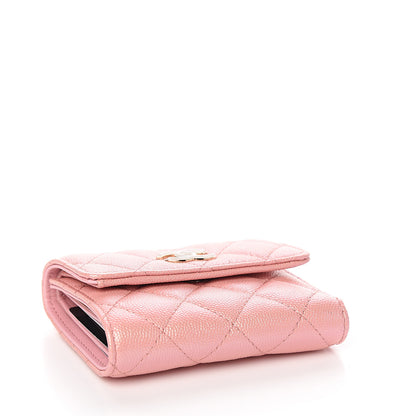 Chanel Iridescent Caviar Quilted Small Flap Wallet Rose Pink 3 of 8