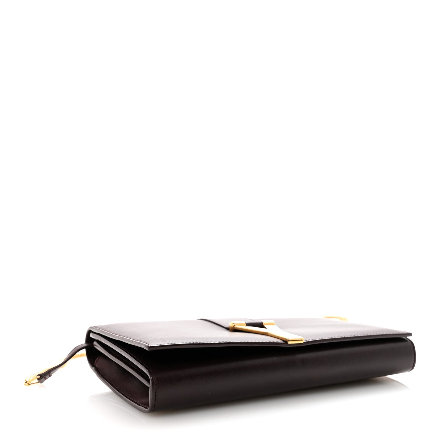 Calfskin Classic Y Ligne Chain Wallet Wine