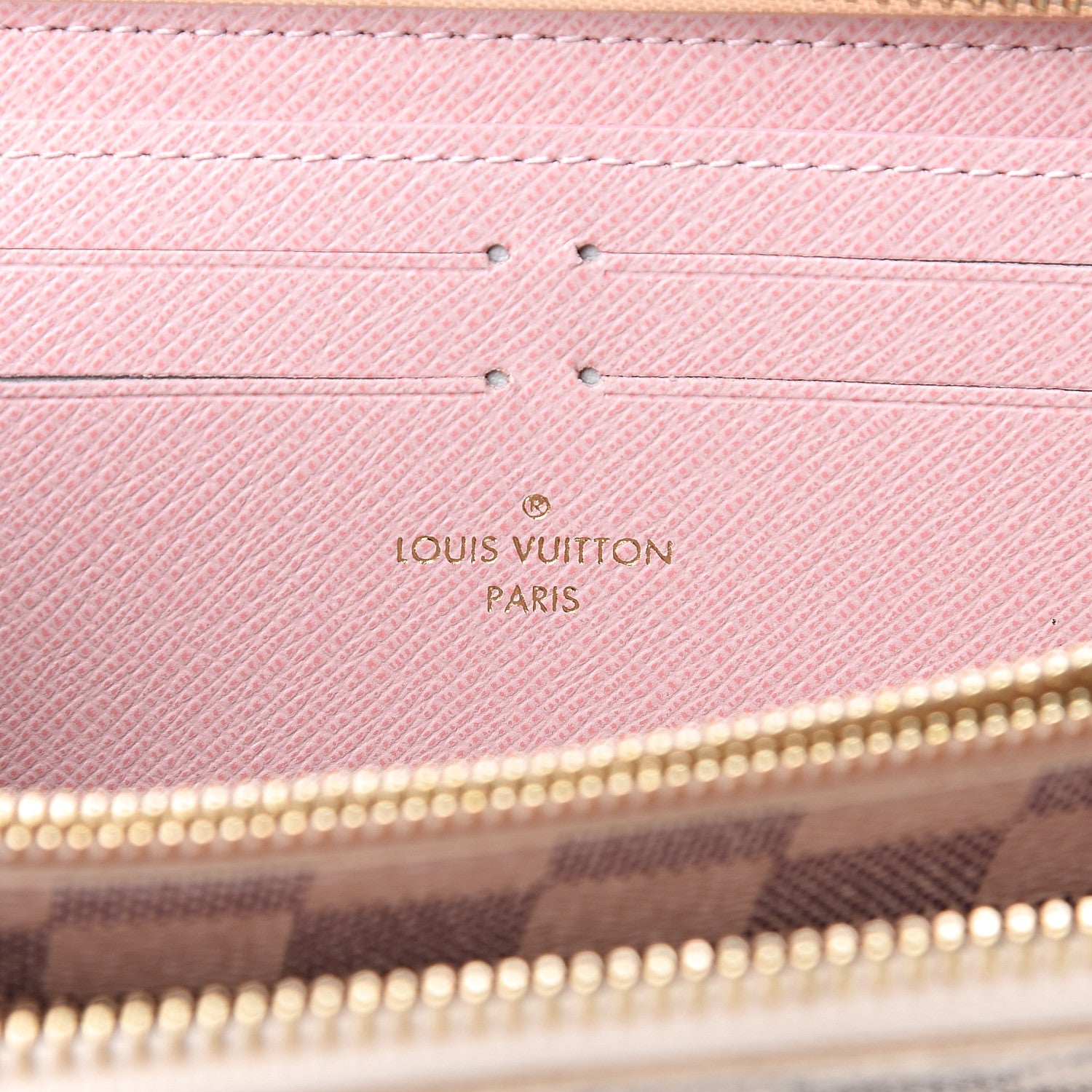 Louis Vuitton Damier Azur Clemence Wallet Rose Ballerine 5 of 8