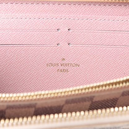 Louis Vuitton Damier Azur Clemence Wallet Rose Ballerine 5 of 8