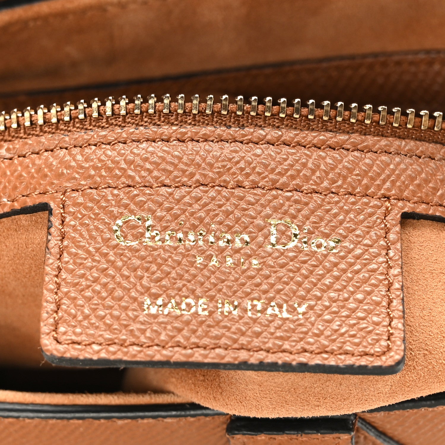 Christian Dior Grained Calfskin Saddle Bag Camello 6 of 9