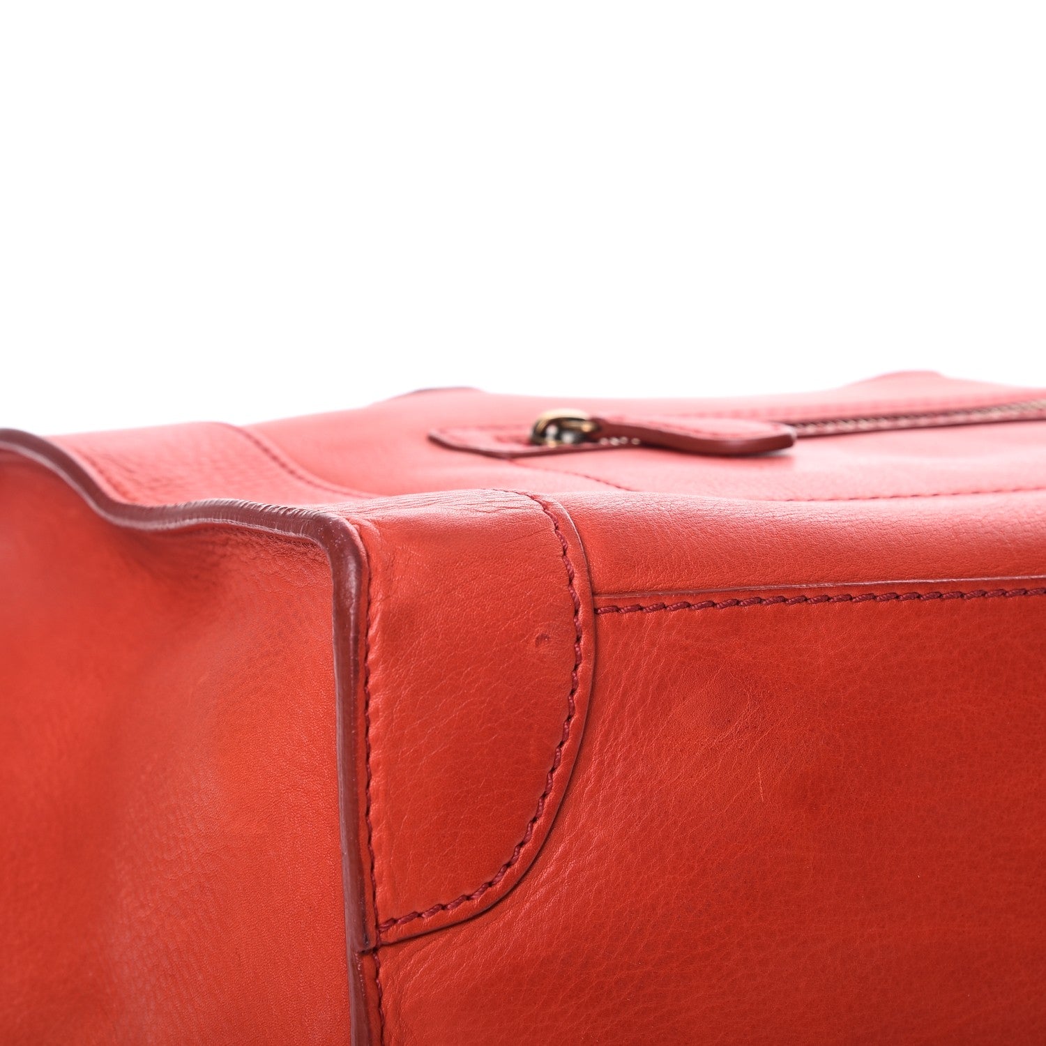 Celine Calfskin Mini Luggage Vermillion 11 of 19