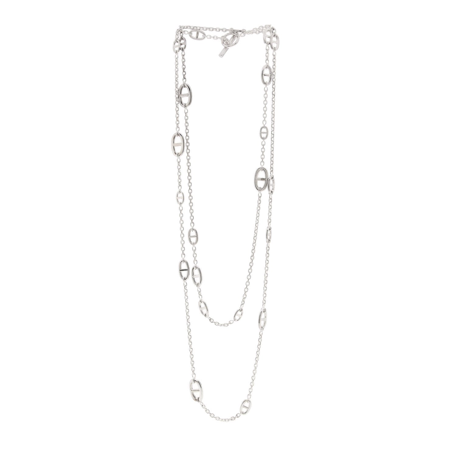 Hermes Sterling Silver Farandole Necklace 160 2 of 7