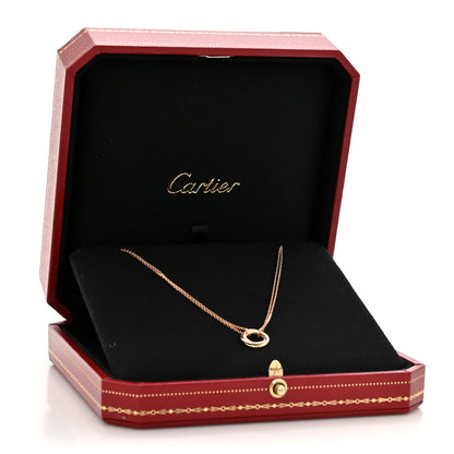 Cartier 18K Pink Yellow White Gold Trinity Double Chain Pendant Necklace 6 of 6