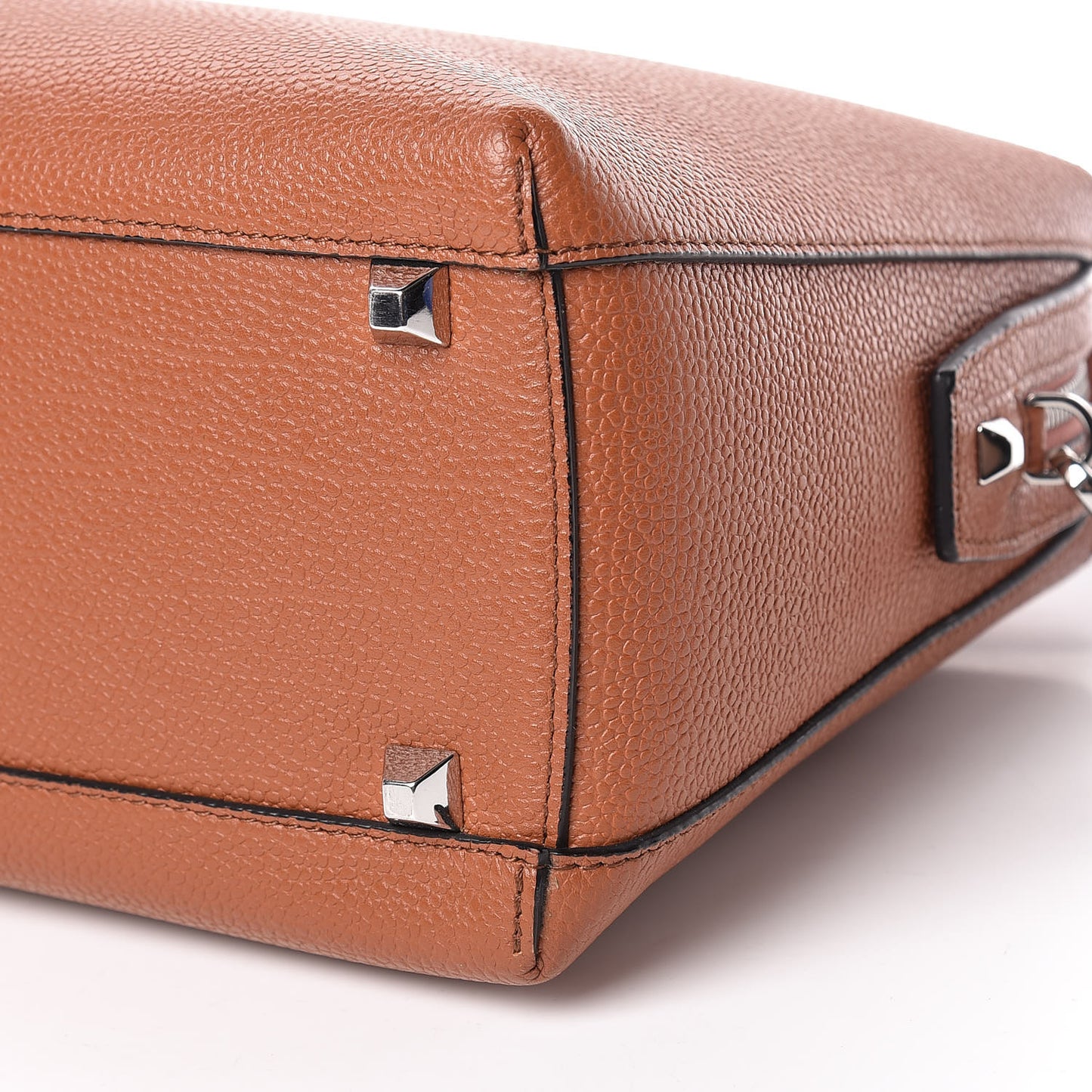 Grained Calfskin Medium Ella Boston Brown