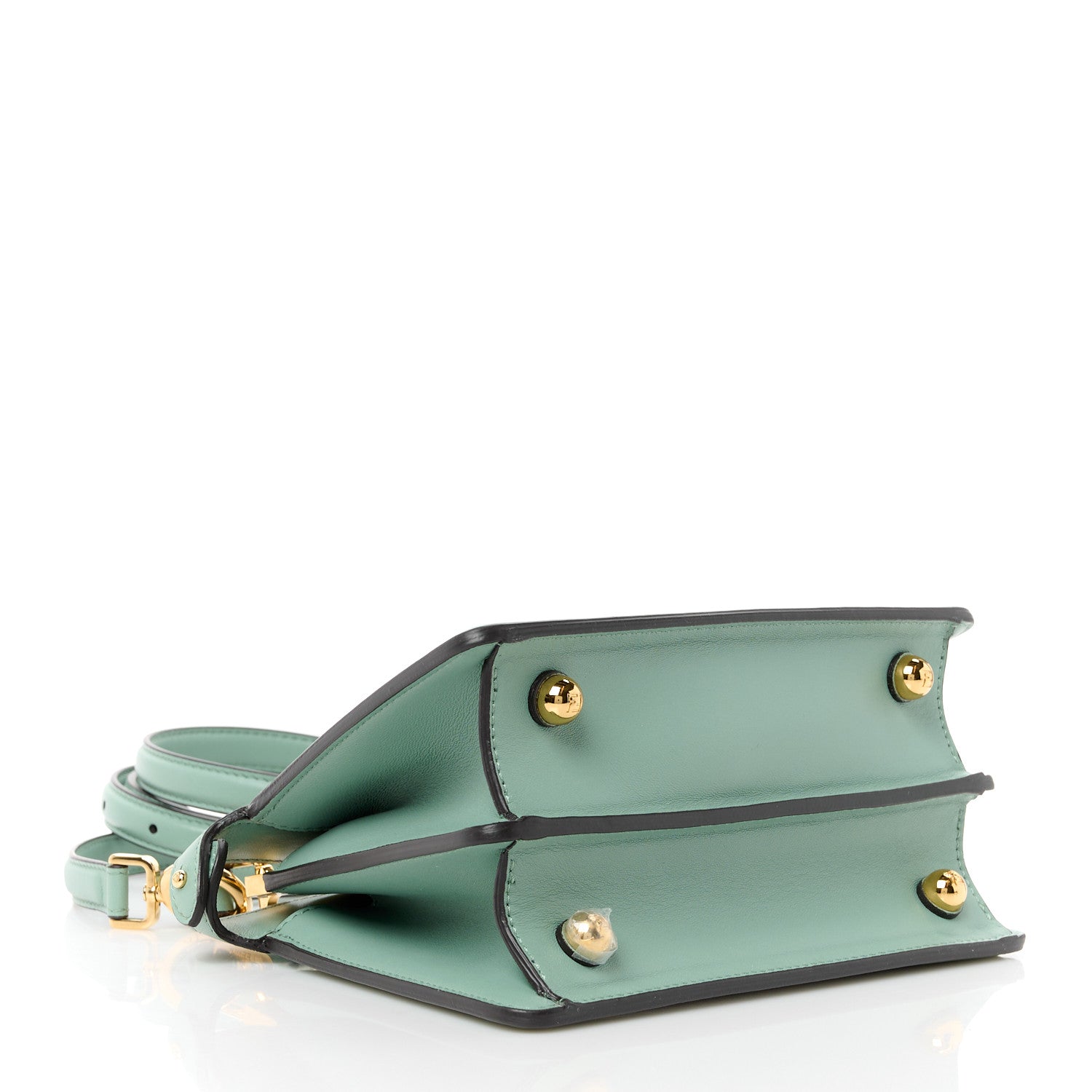 Fendi Shiny Nappa Petite Peekaboo I SEE U Satchel Menta 4 of 12