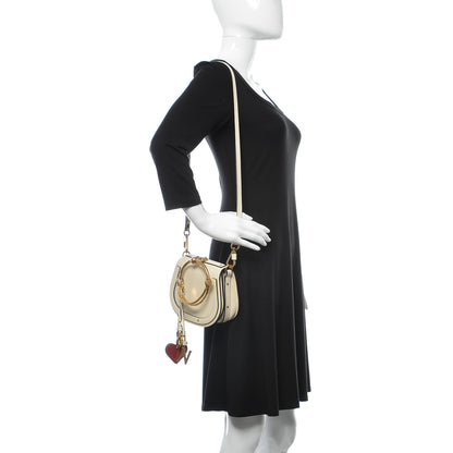 Chloe Calfskin Suede Small Nile Bracelet Bag Off White 2 of 9
