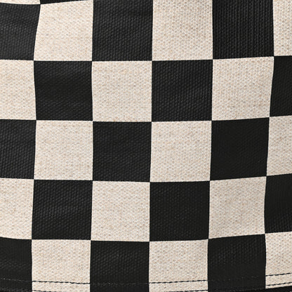 Saint Laurent Calfskin Checked Print Nuxx Backpack Black White 7 of 9