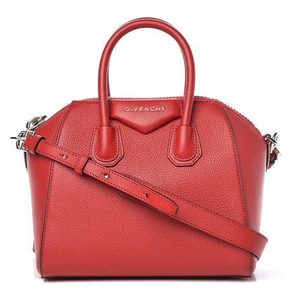 Givenchy Sugar Goatskin Mini Antigona Bright Red 1 of 12