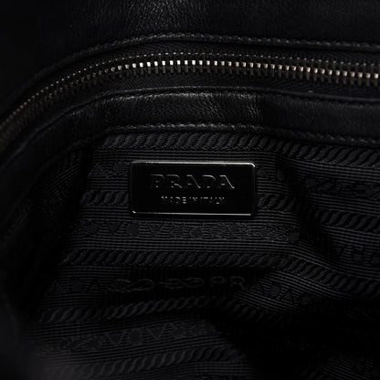 Prada Tessuto Nylon Nappa Braided Gaufre Shopping Satchel Black 8 of 10