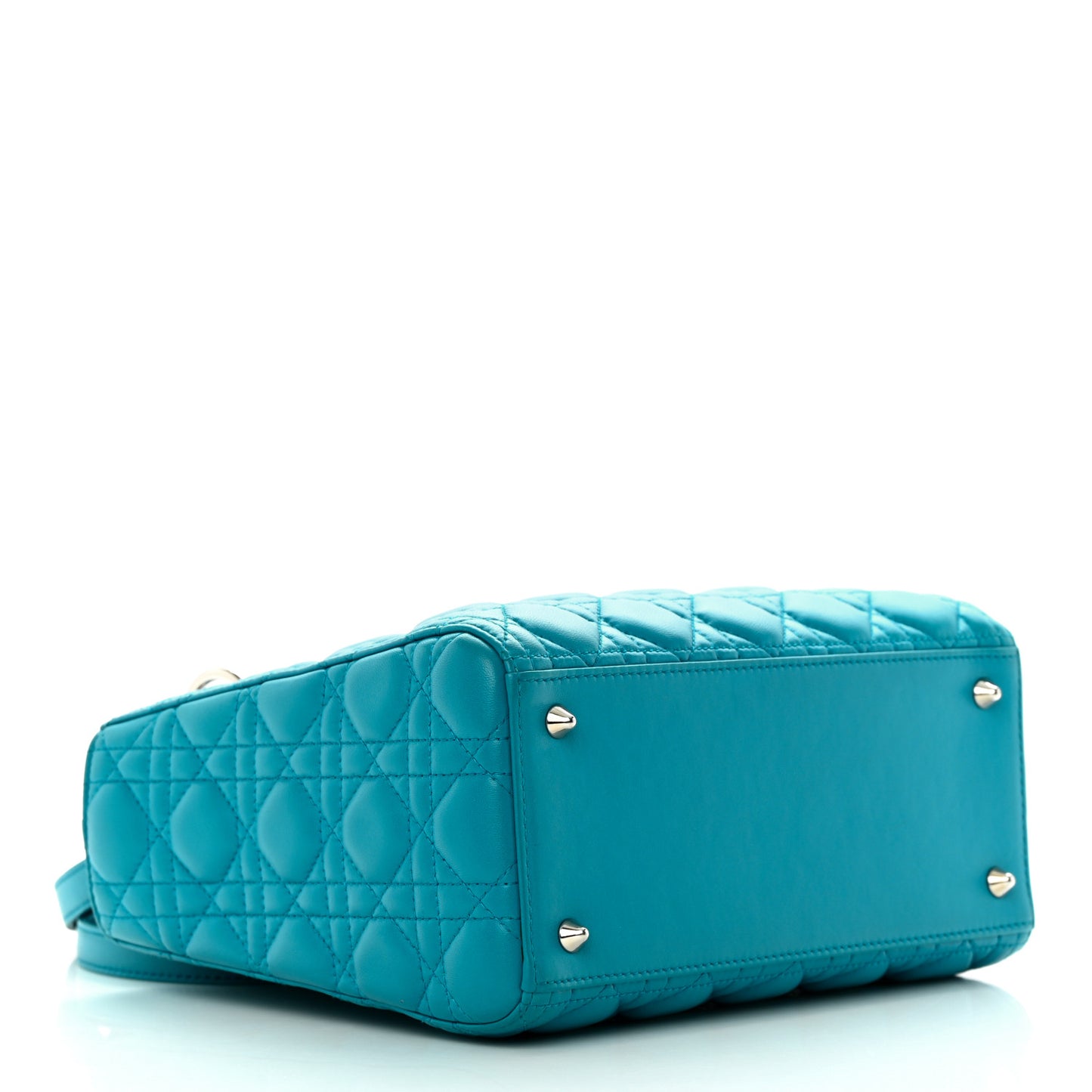 Lambskin Cannage Medium Lady Dior Blue