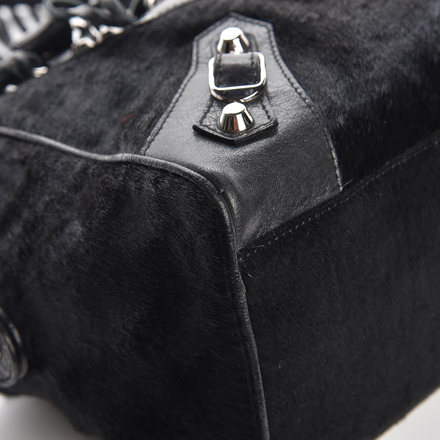 Balenciaga Chevre Pony Hair Classic Hardware Box Bag Black 9 of 12