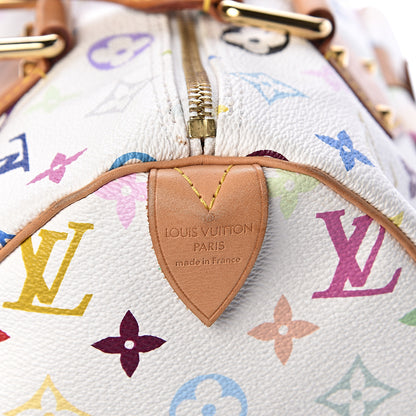Louis Vuitton Monogram Multicolor Speedy 30 White 6 of 9