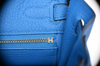 Hermes Togo Kelly Retourne 25 Bleu Zanzibar 13 of 30