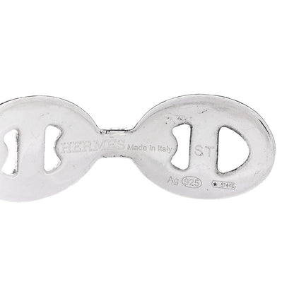 Hermes Sterling Silver MM Chaine d'Ancre Enchainee Cuff Bracelet ST 3 of 4