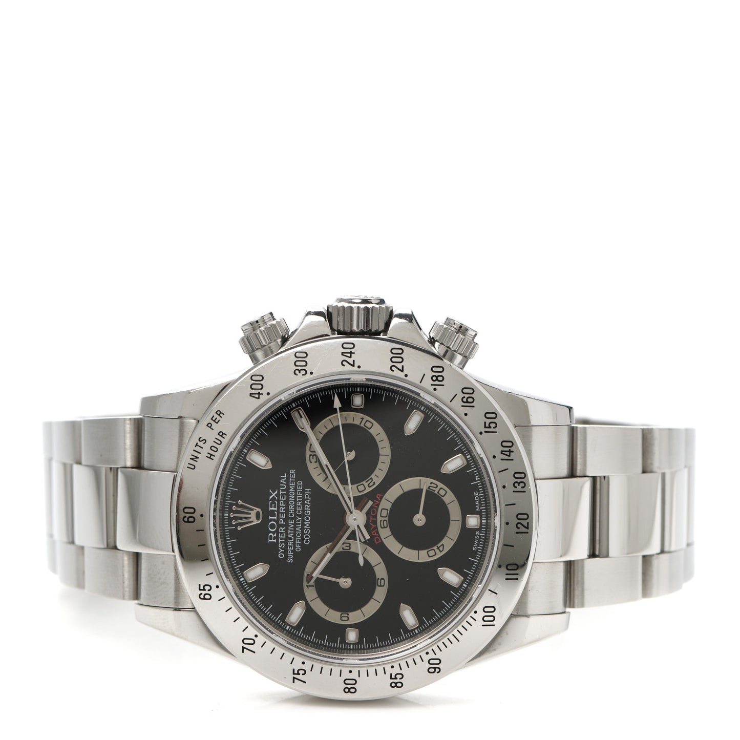 Stainless Steel 40mm Oyster Perpetual Daytona Cosmograph Watch Black 116520