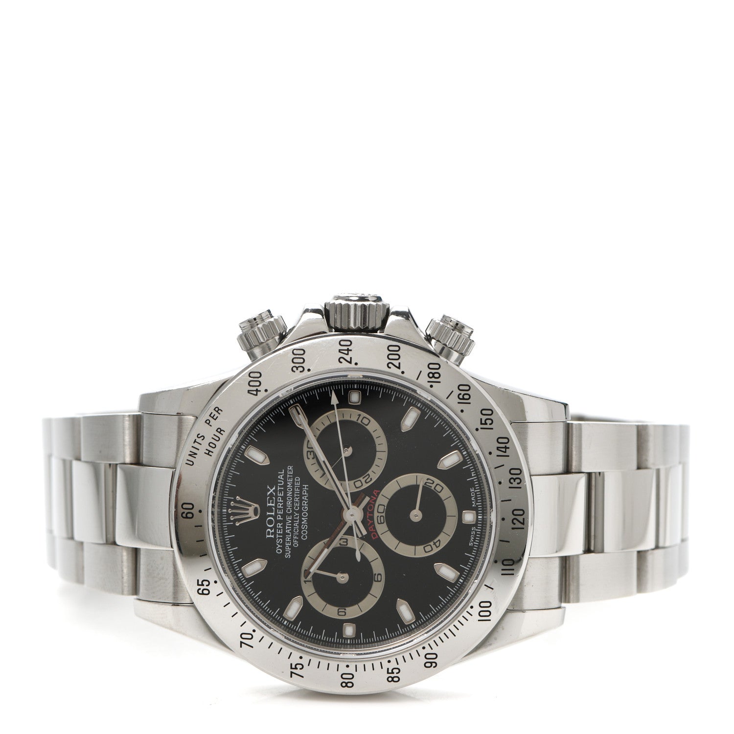 Rolex Stainless Steel 40mm Oyster Perpetual Daytona Cosmograph Watch Black 116520 2 of 5