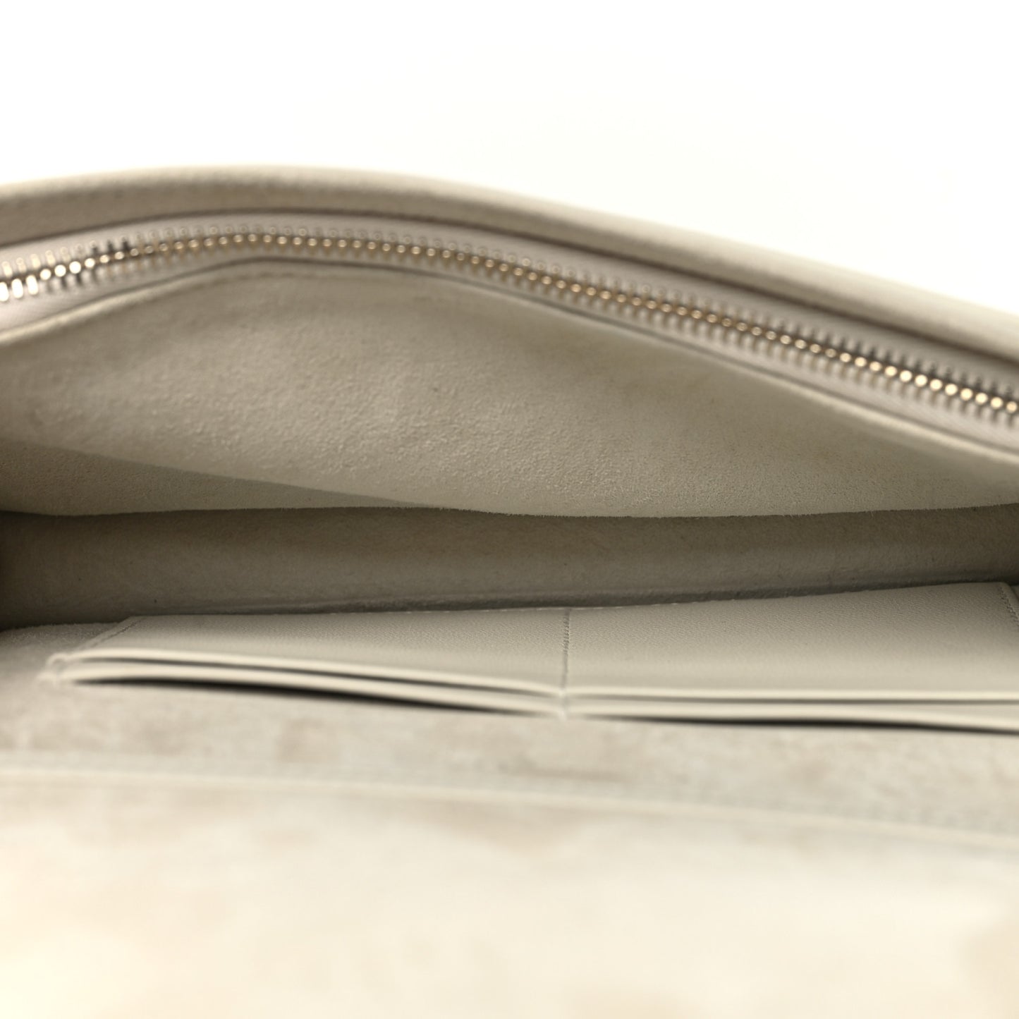 Ultra Matte Calfskin Studded Diorama Wallet on Chain Pouch Off White
