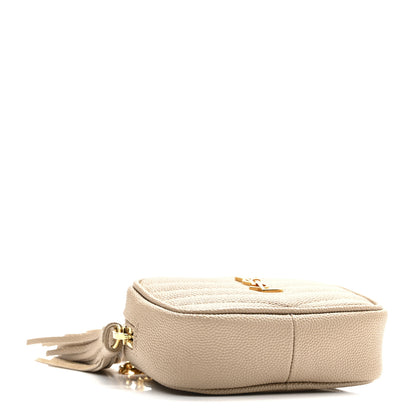 Saint Laurent Grain De Poudre Matelasse Monogram Baby Lou Camera Bag Dark Beige 4 of 10
