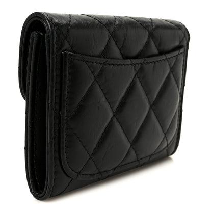 Chanel Aged Calfskin Quilted Reissue Flap Card Holder Wallet So Black 3 of 9