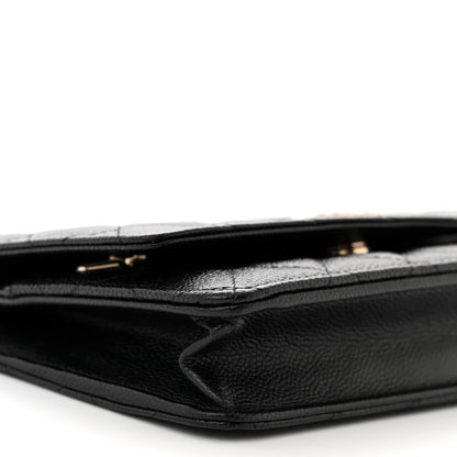 Chanel Caviar Quilted Multi Chain Wallet On Chain WOC Black 10 of 11