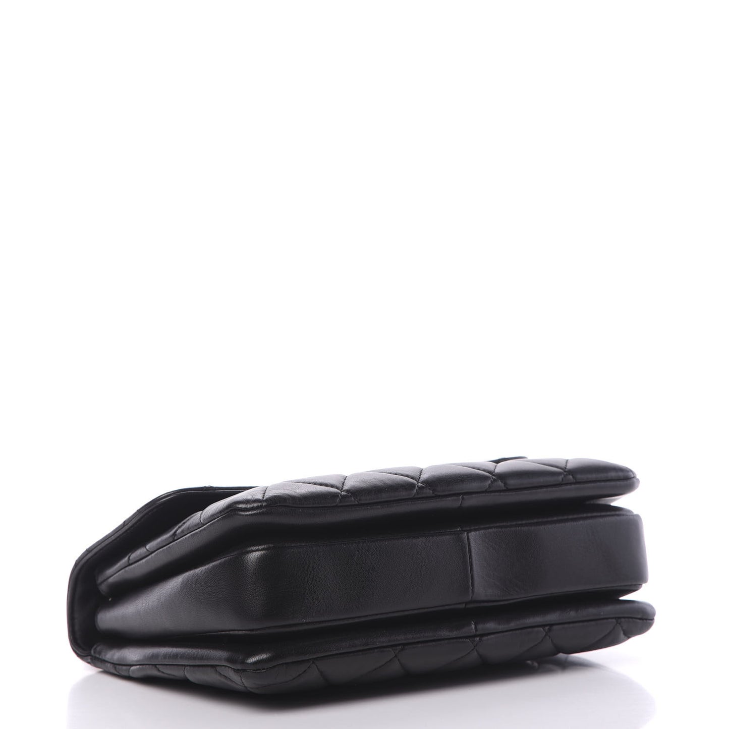 Lambskin Quilted Small Trendy CC Dual Handle Flap Bag Black