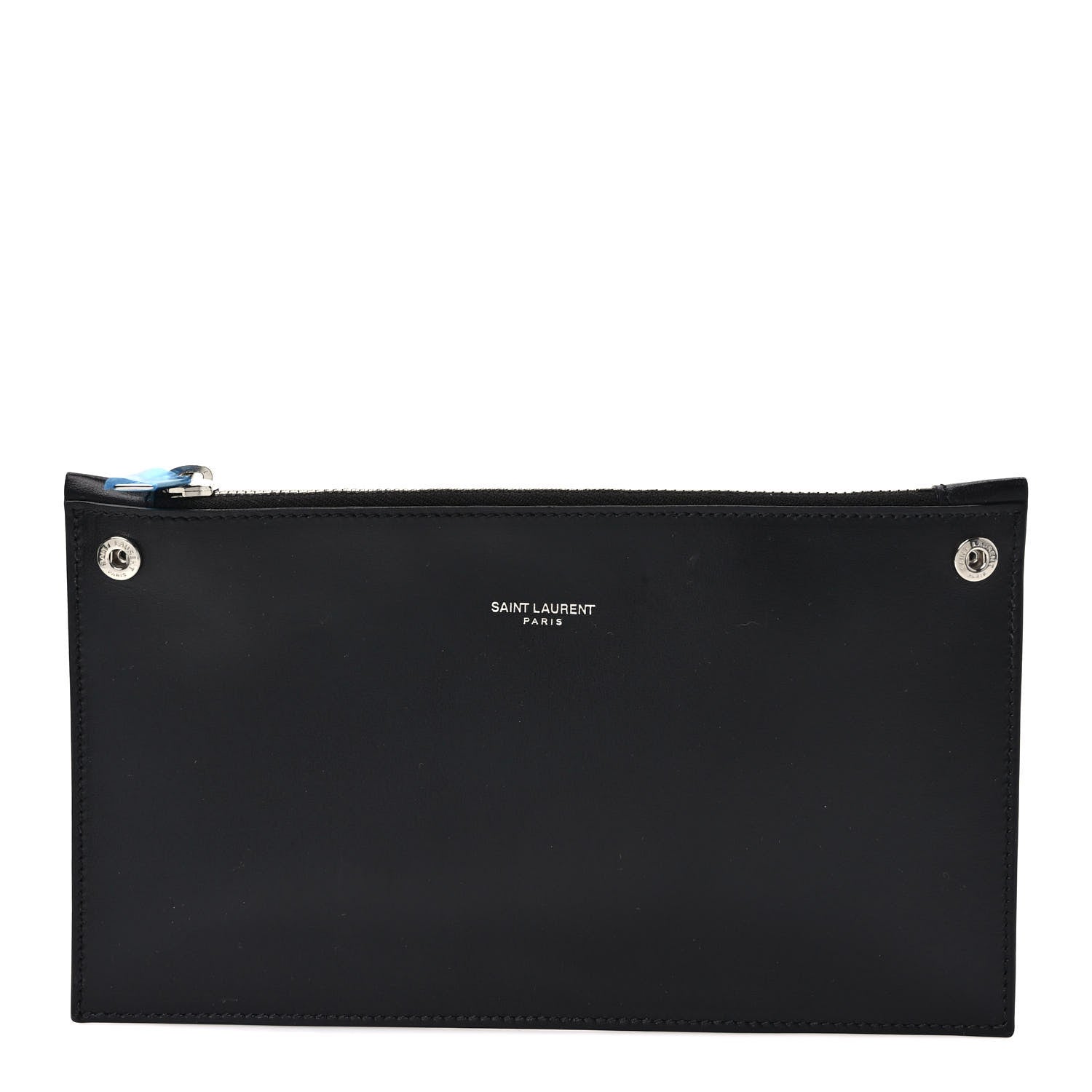 Saint Laurent Coated Canvas Zip Pouch Black 1 of 7