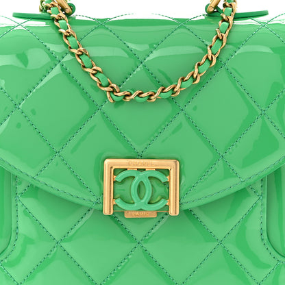 Chanel Patent Calfskin Small Flap Bag Green 8 of 11
